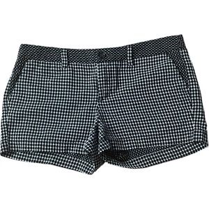 Merino black white tweed shorts with pockets